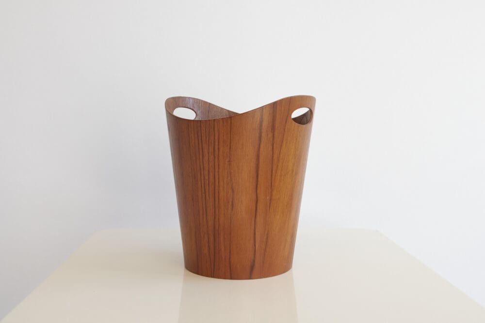 Swedish teak wastepaper basket