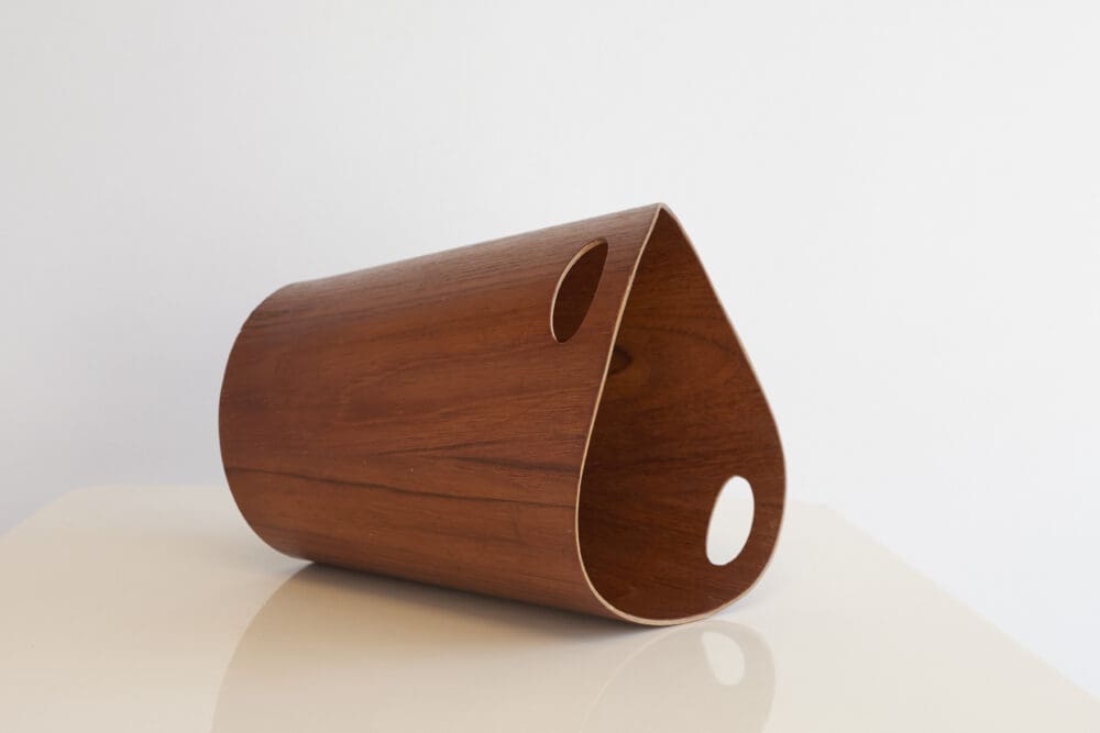 Swedish teak wastepaper basket - Image 5