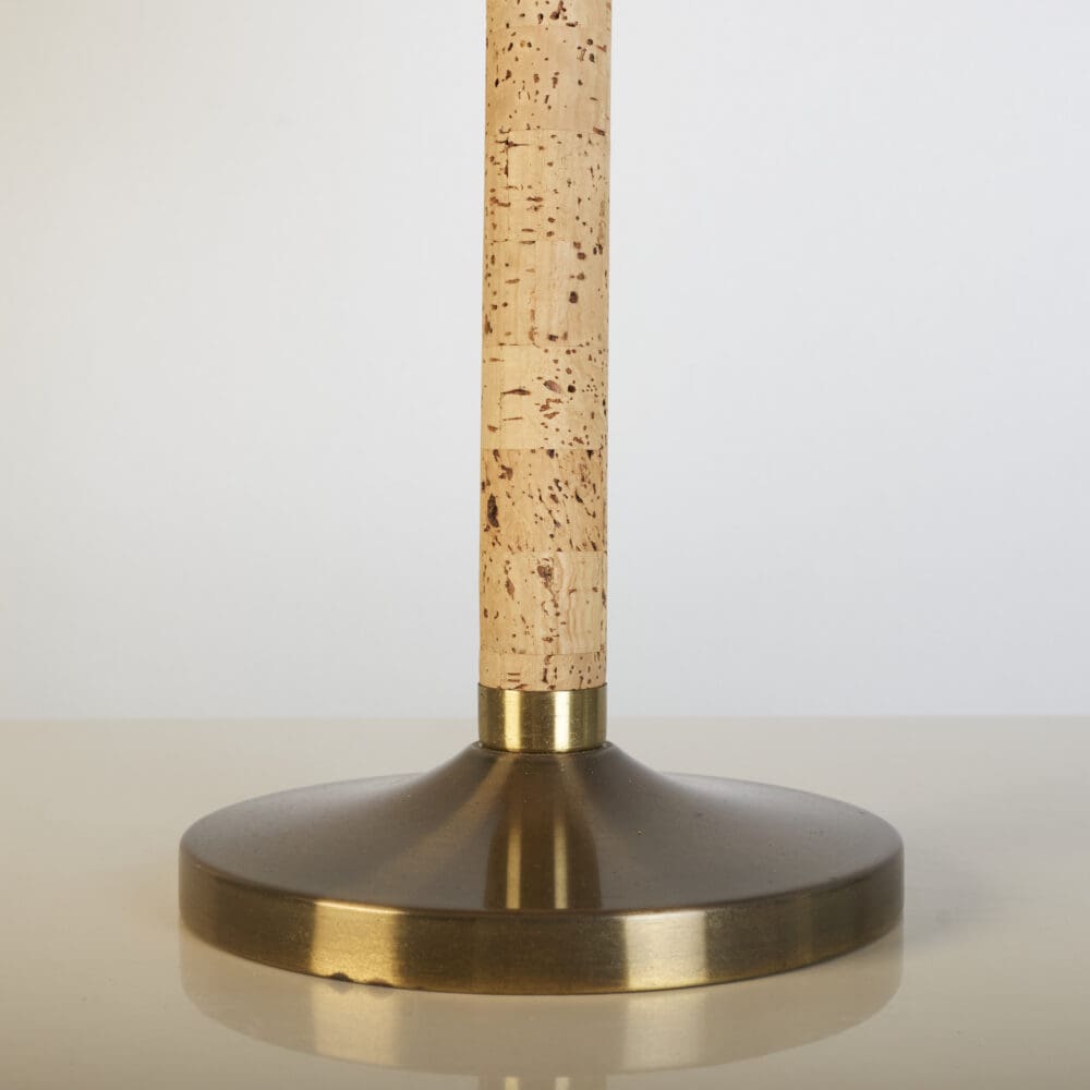 Rare Holm Sørensen brass and cork table lamp - Image 4