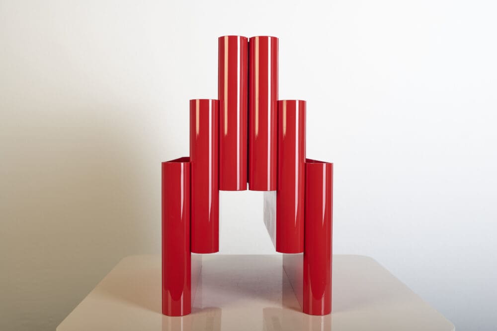 Red Magazine Rack by Giotto Stoppino for Kartell, 1970s - Image 12