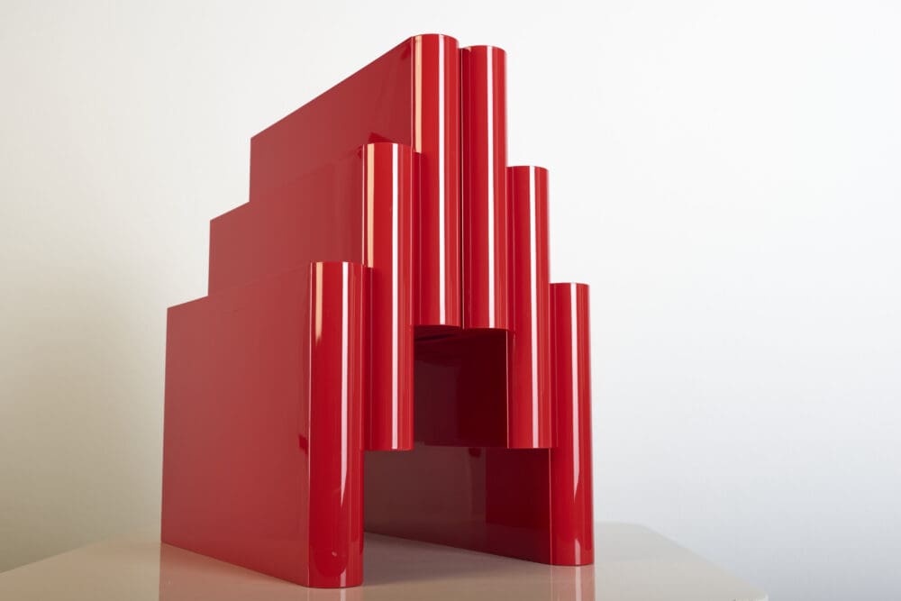 Red Magazine Rack by Giotto Stoppino for Kartell, 1970s - Image 9