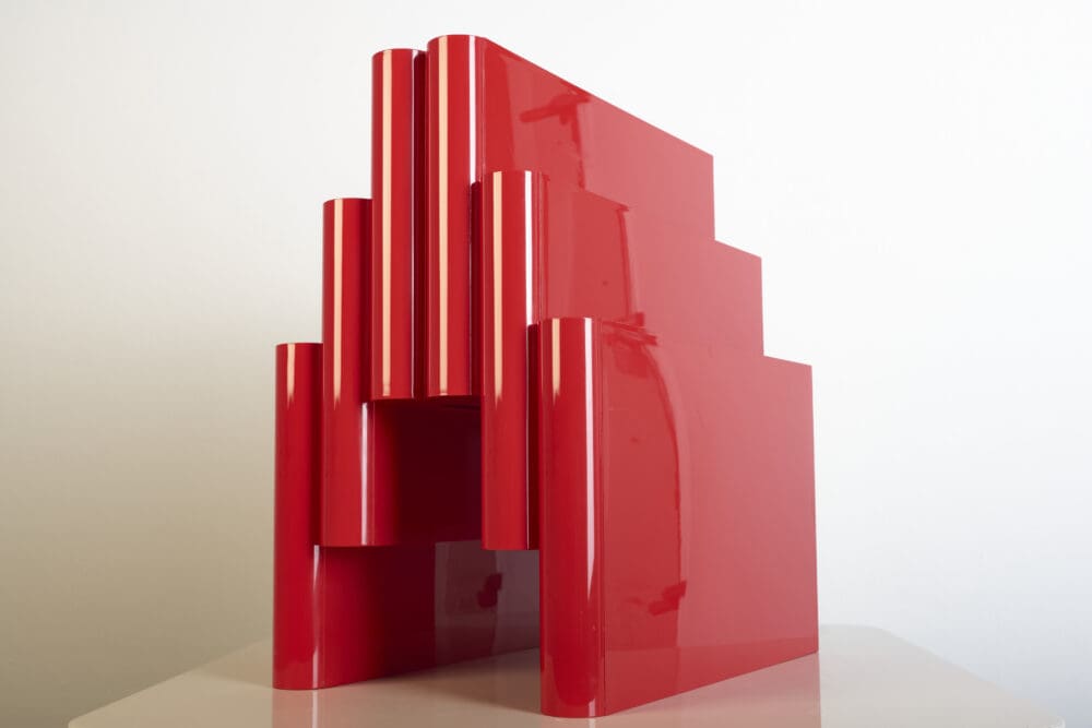 Red Magazine Rack by Giotto Stoppino for Kartell, 1970s