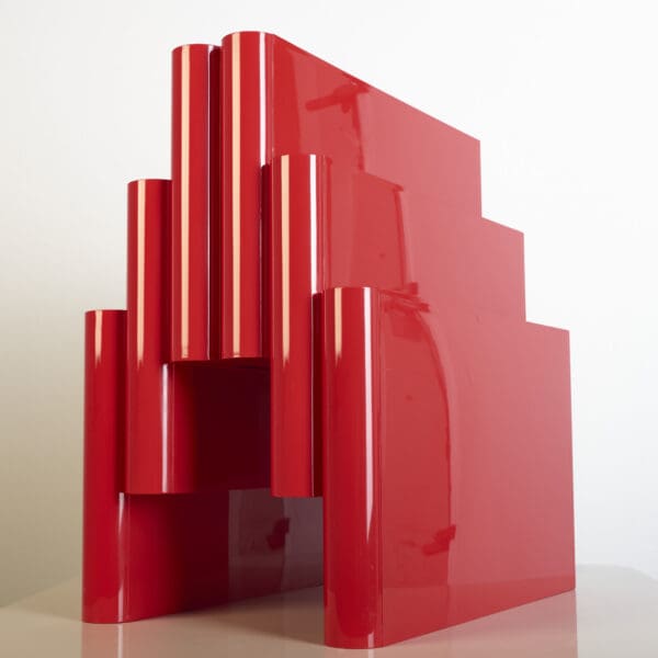 Red Magazine Rack by Giotto Stoppino for Kartell, 1970s