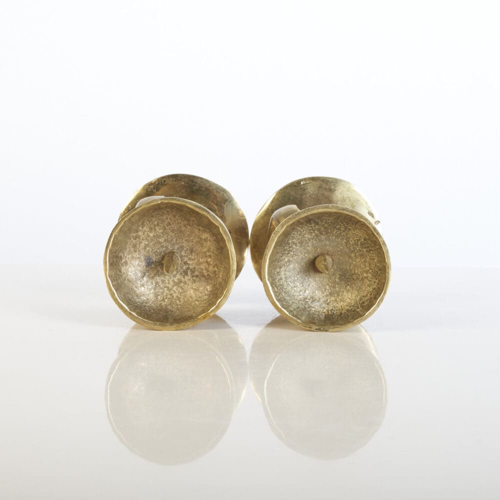 Pair of Brutalist brass candlesticks - Image 8