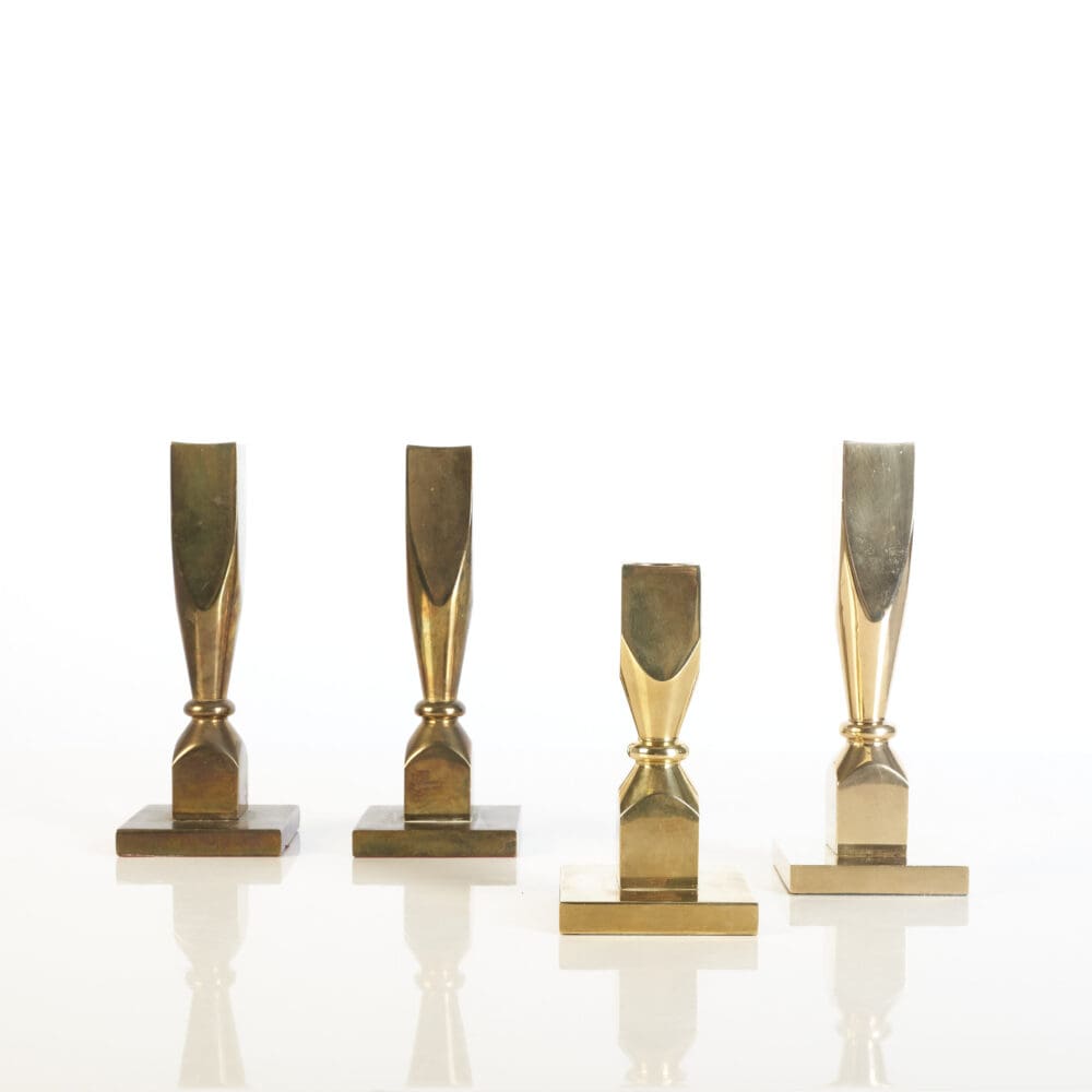 Vintage Norwegian brass candlesticks