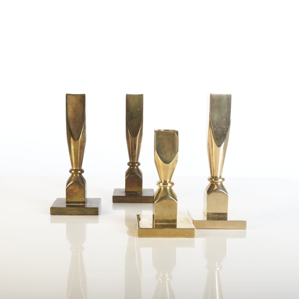 Vintage Norwegian brass candlesticks - Image 8