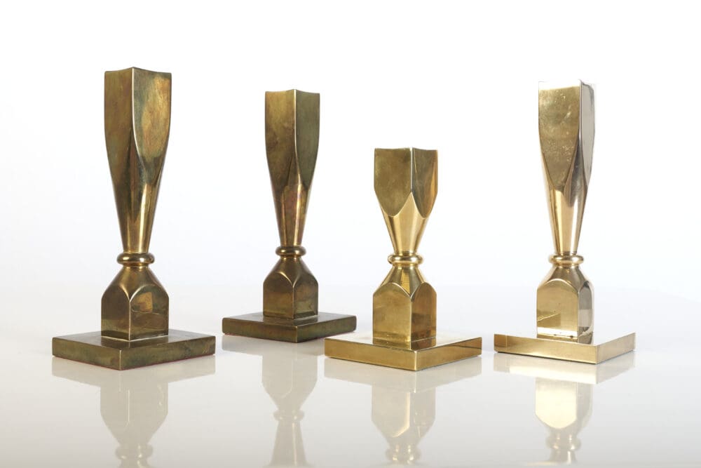 Vintage Norwegian brass candlesticks - Image 7