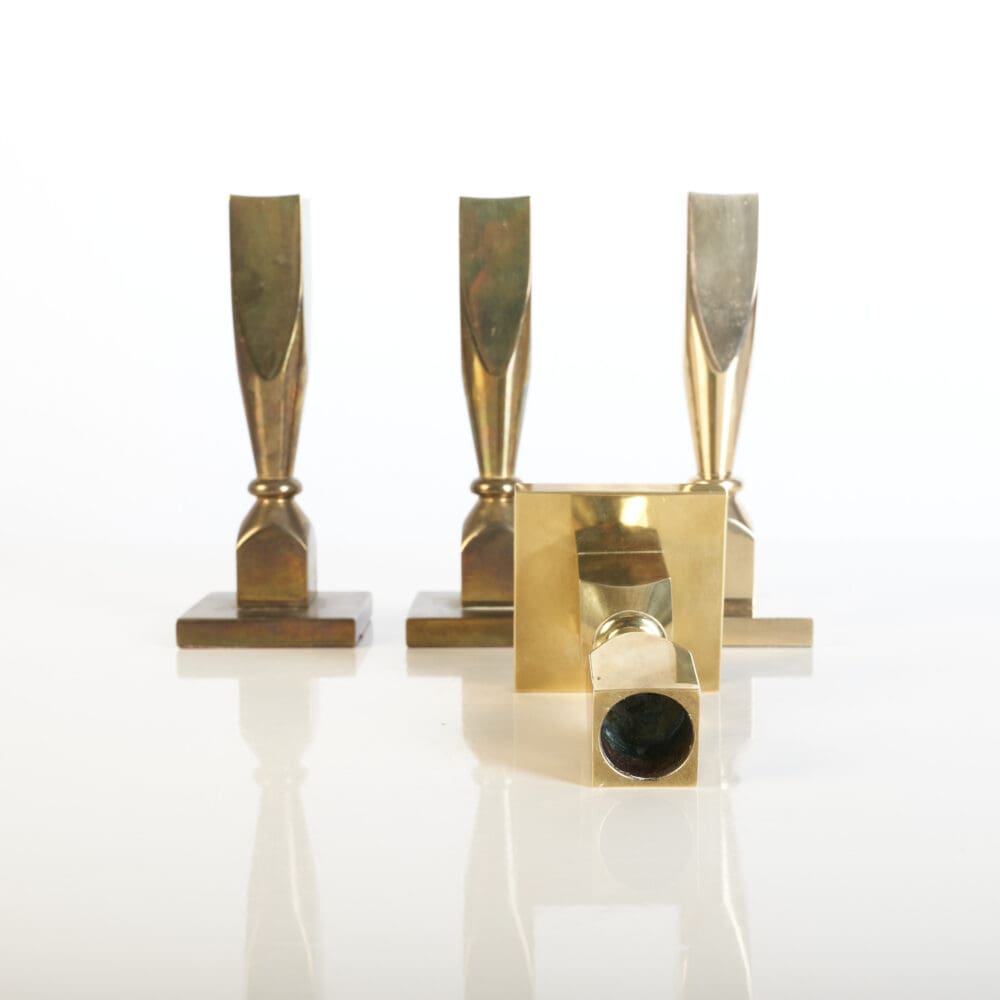 Vintage Norwegian brass candlesticks - Image 5