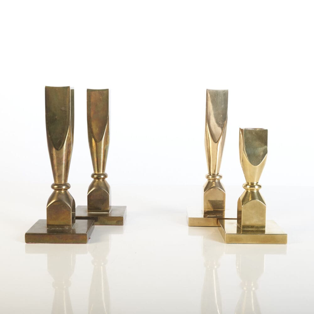 Vintage Norwegian brass candlesticks - Image 4