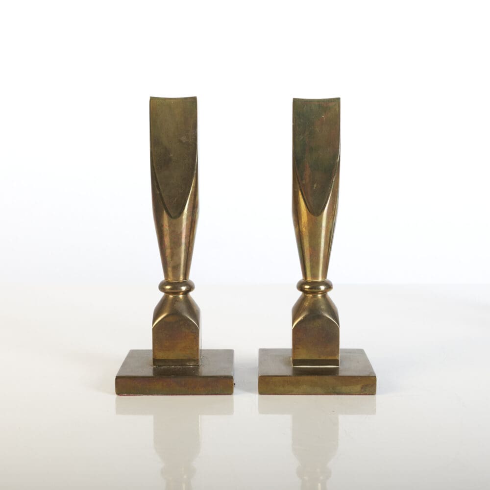 Vintage Norwegian brass candlesticks - Image 3