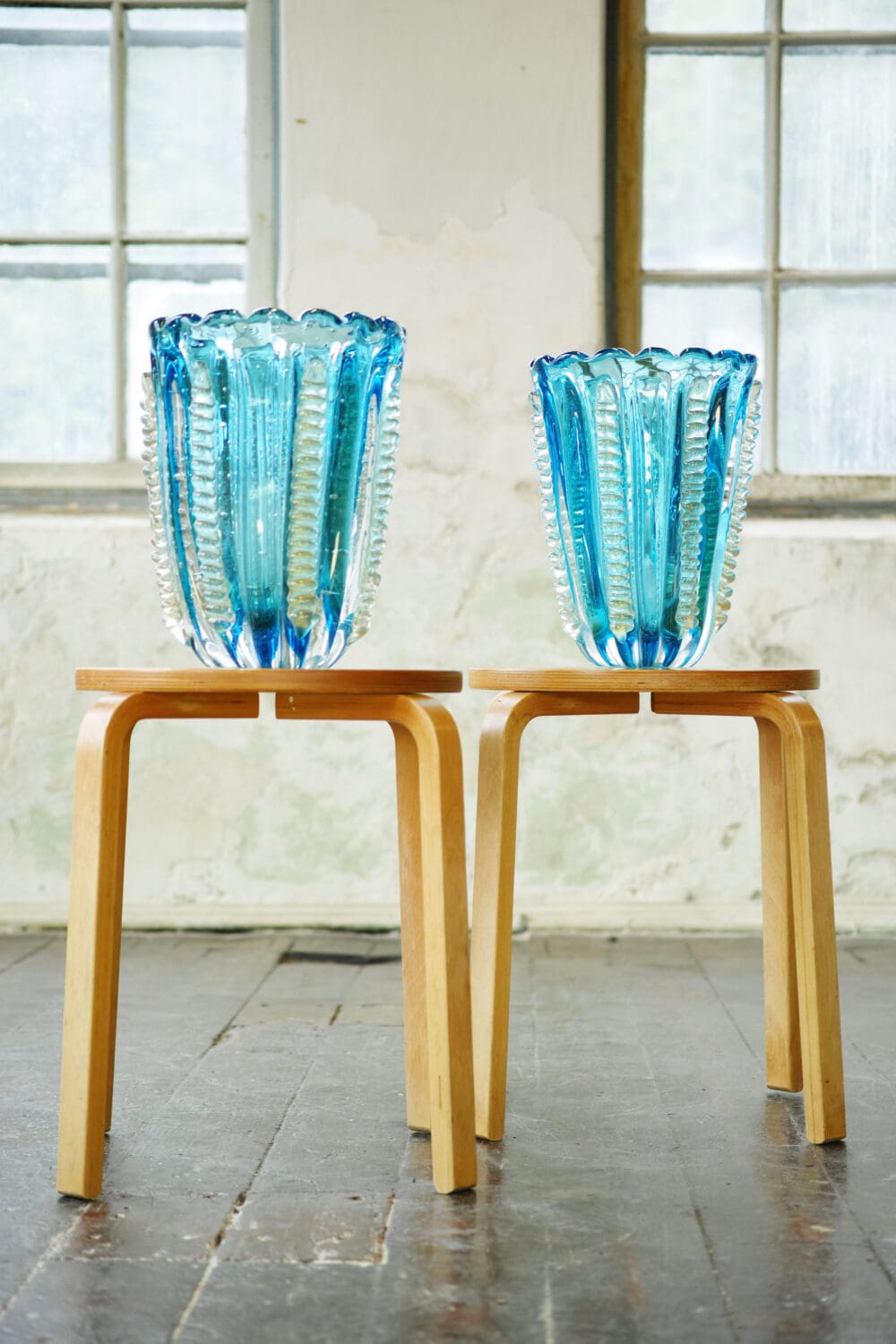 Large Italian blue vases - Image 2