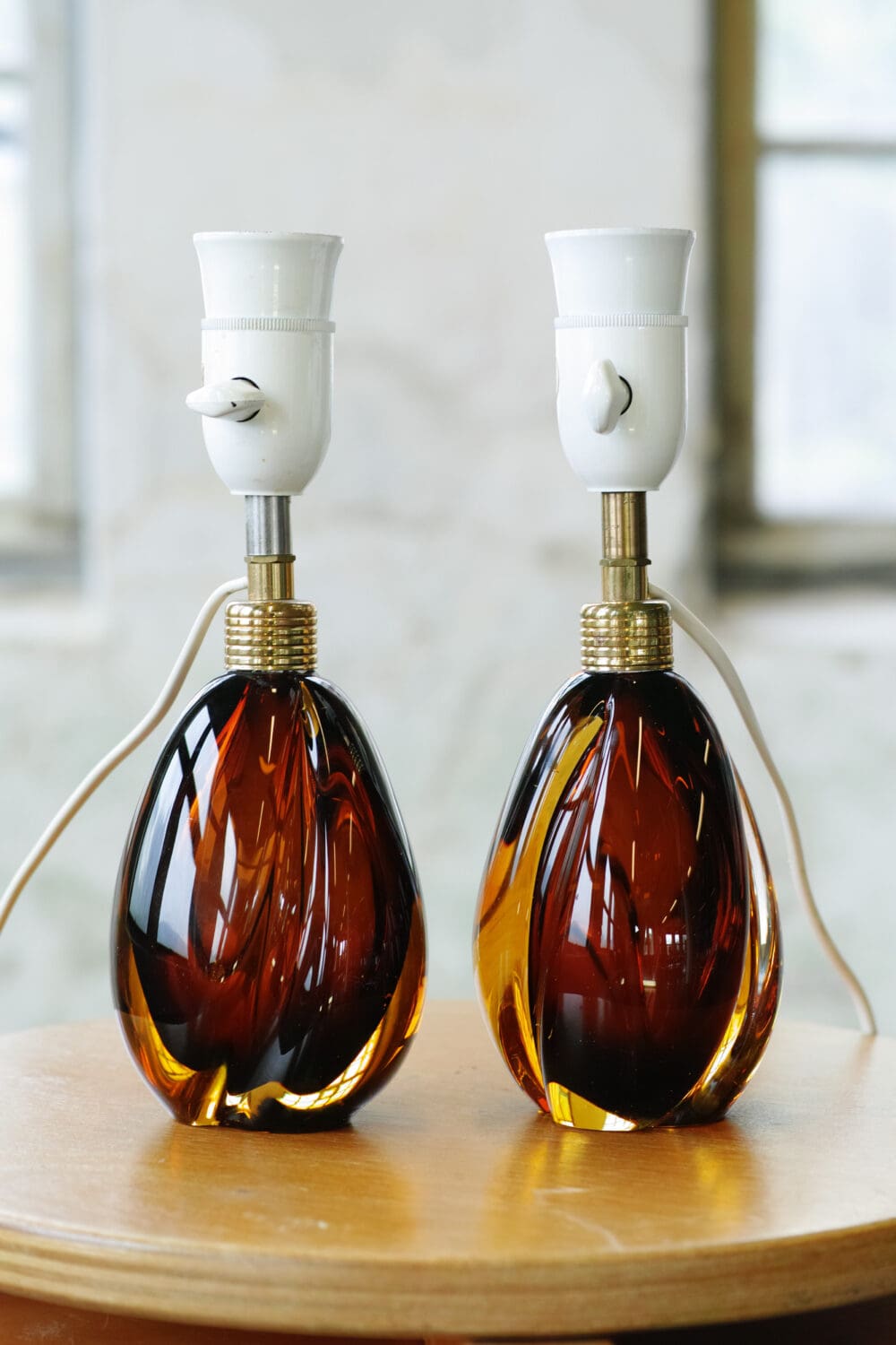 Pair of small Murano lamps - Image 4