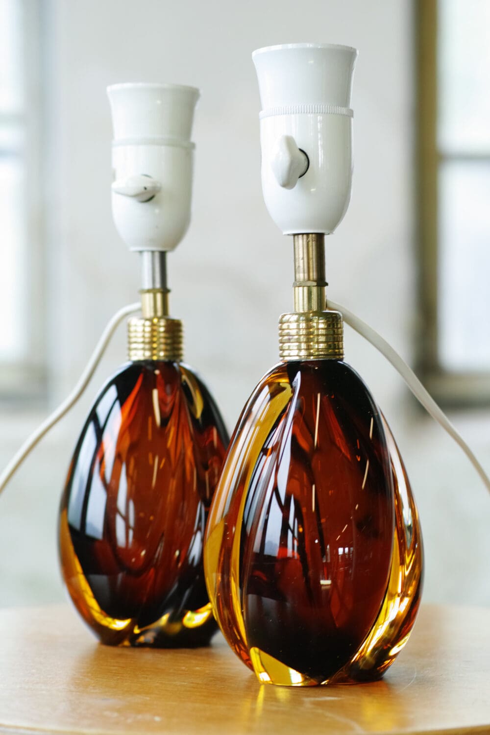 Pair of small Murano lamps - Image 3