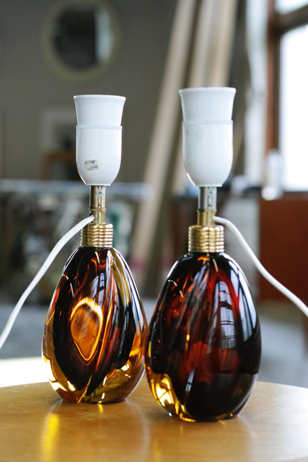 Pair of small Murano lamps - Image 2
