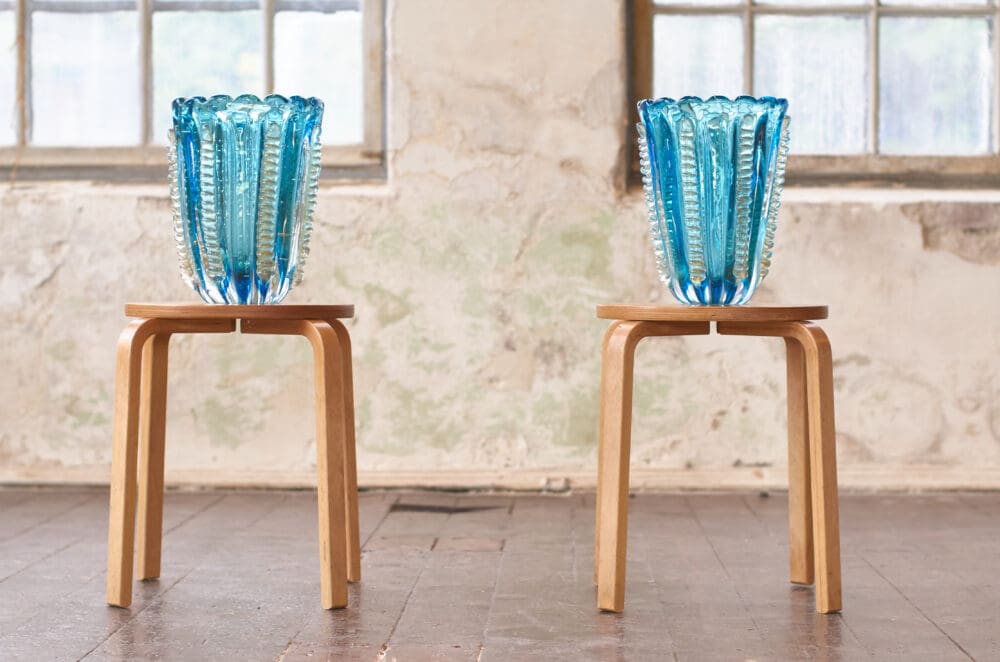 Large Italian blue vases - Image 5