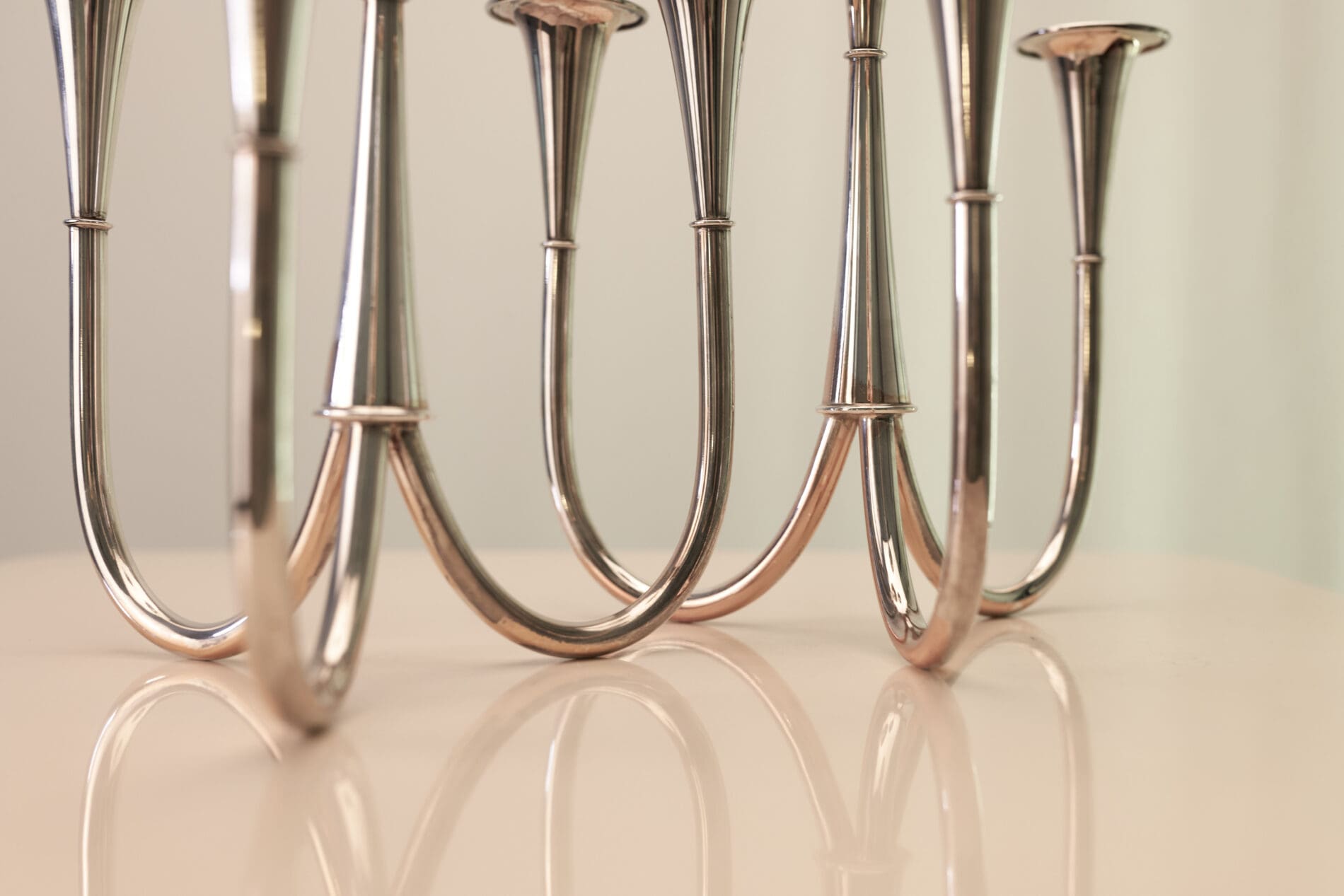 A pair of Candelabras by Wilhelm Wagenfeld for WMF, 1952 - Image 7