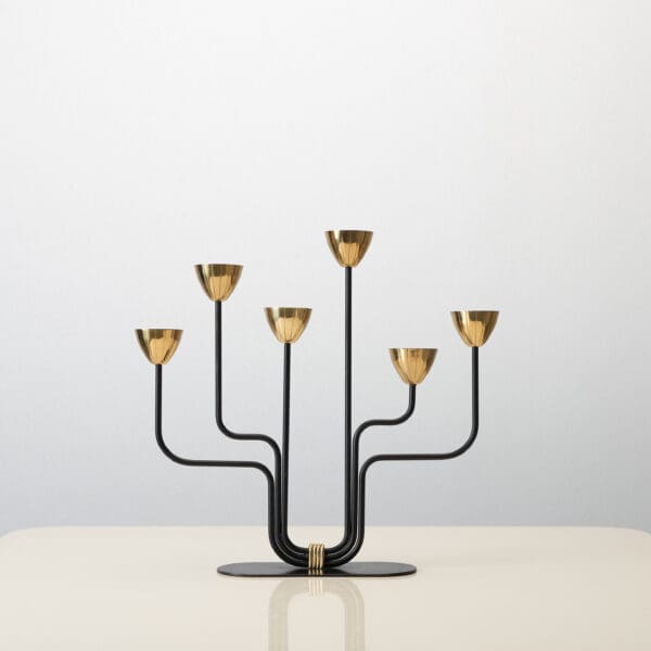 6-armed Candlestick By Swedish Designer Gunnar Ander