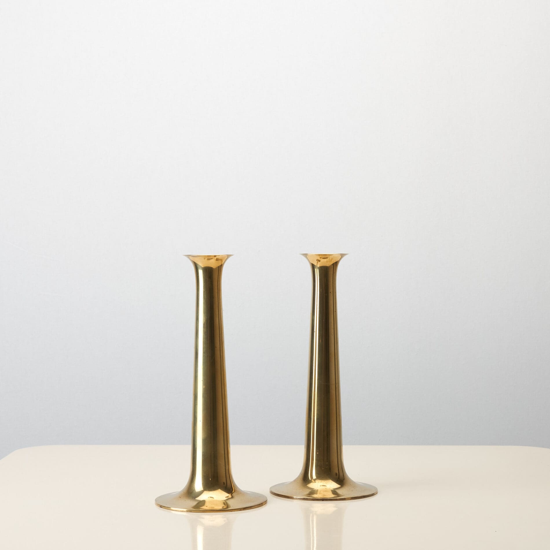A pair of brass Torben Ørskov & Co candlesticks, Denmark - Image 6