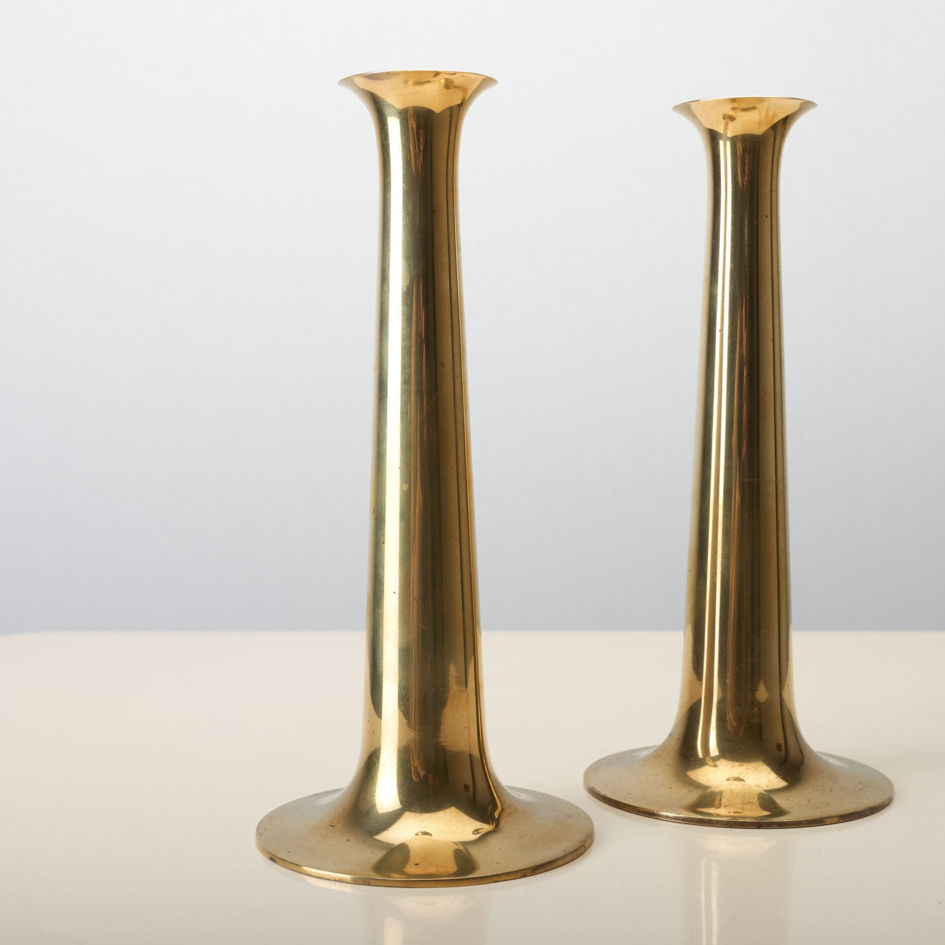 A pair of brass Torben Ørskov & Co candlesticks, Denmark - Image 2