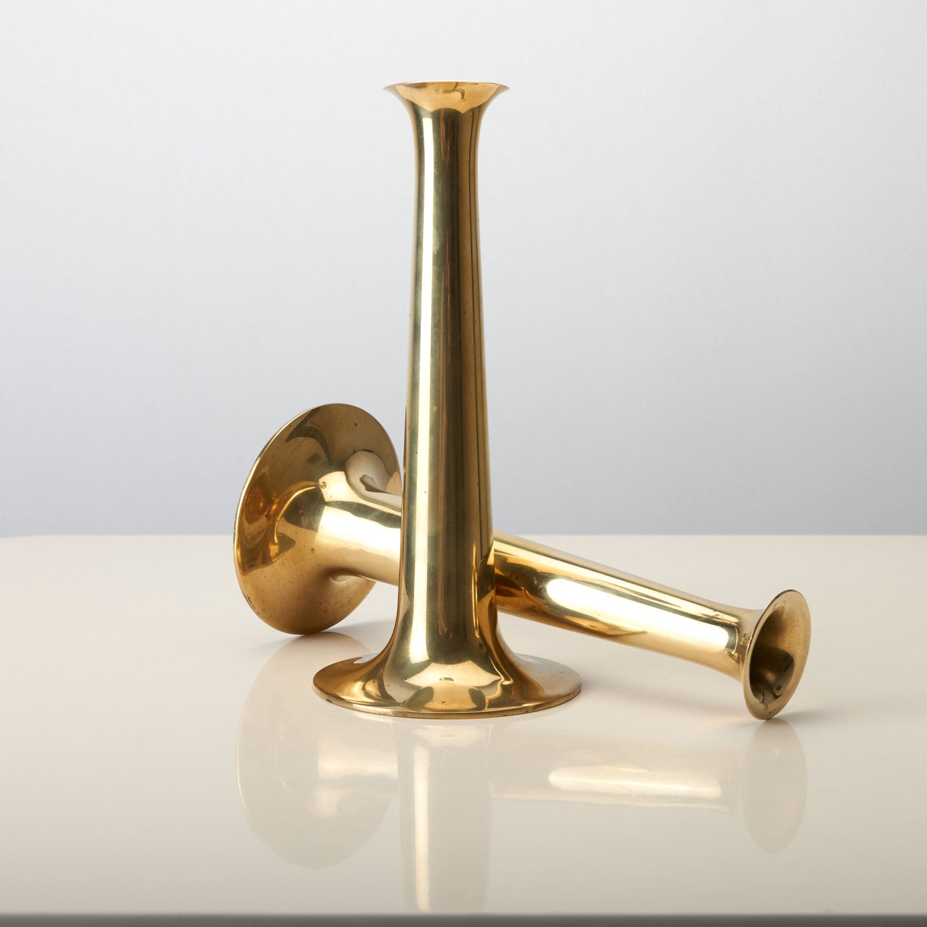 A pair of brass Torben Ørskov & Co candlesticks, Denmark - Image 3