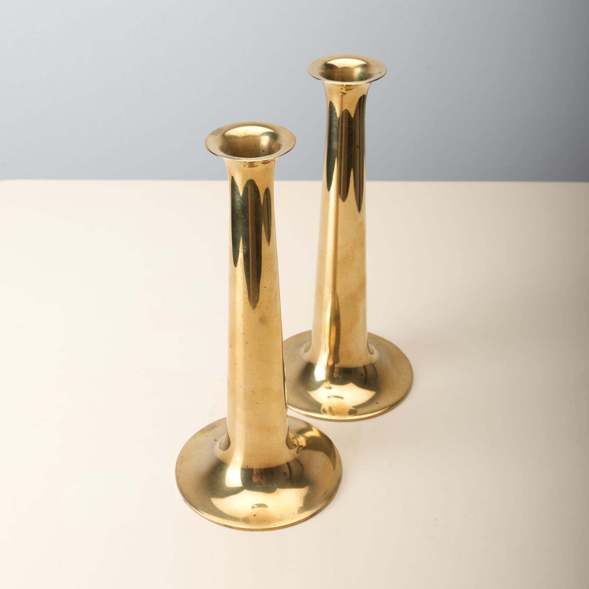 A pair of brass Torben Ørskov & Co candlesticks, Denmark - Image 4