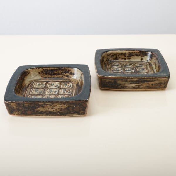 Vintage Royal Copenhagen Brutalist Stoneware Bowls