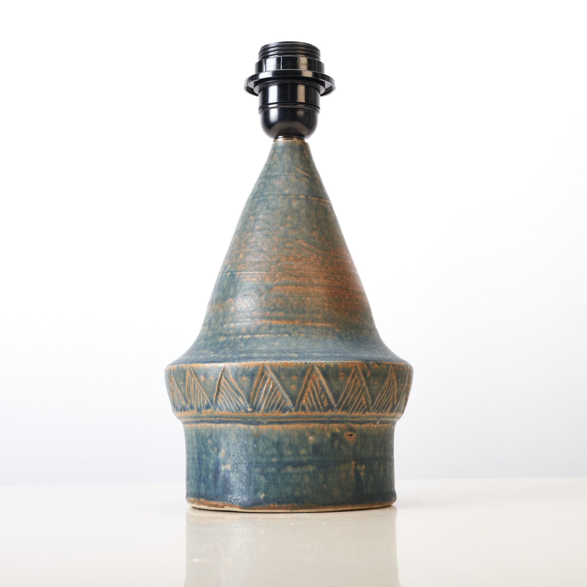 Turid Mjelve stoneware Lamp - dusty blue
