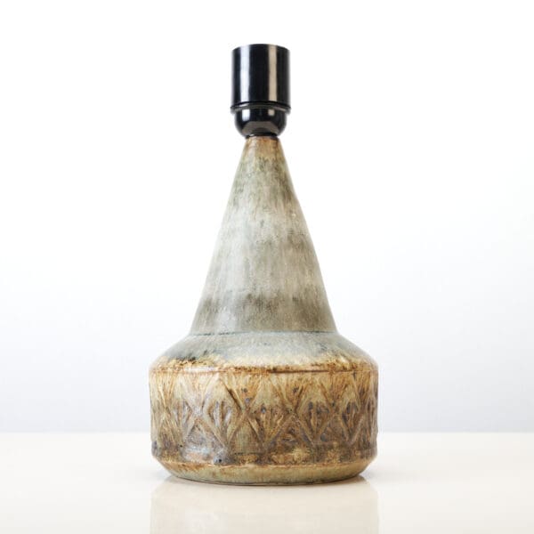 Turid Mjelve stoneware Lamp - earth green