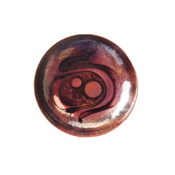 Norwegian enameled Copper bowl