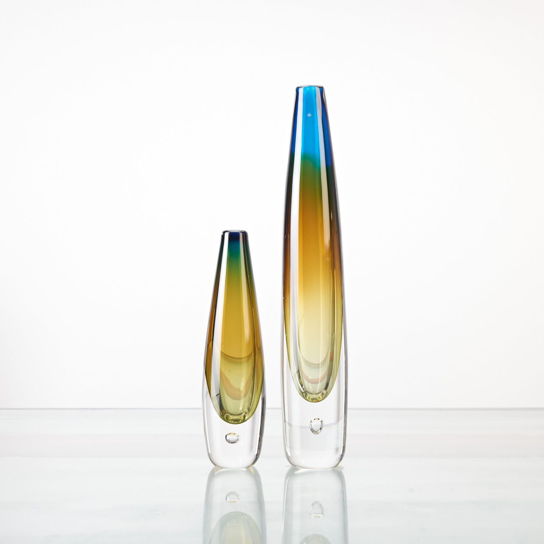 Glass vases by Vicke Lindstrand Kosta