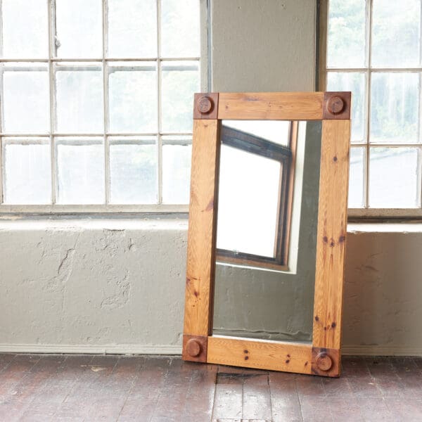 Large Swedish pine mirror